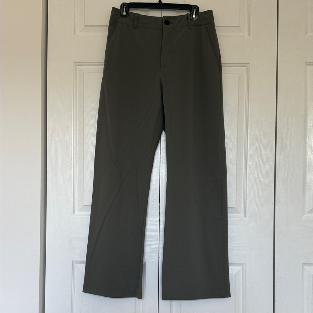 Zara Olive Green Wide-Leg Trousers